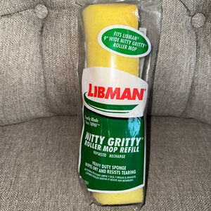 NIP Libman Nitty Gritty Roller Mop Refill 9” #02011 Made In USA